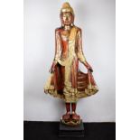 Thai Buddha in polychrome wood