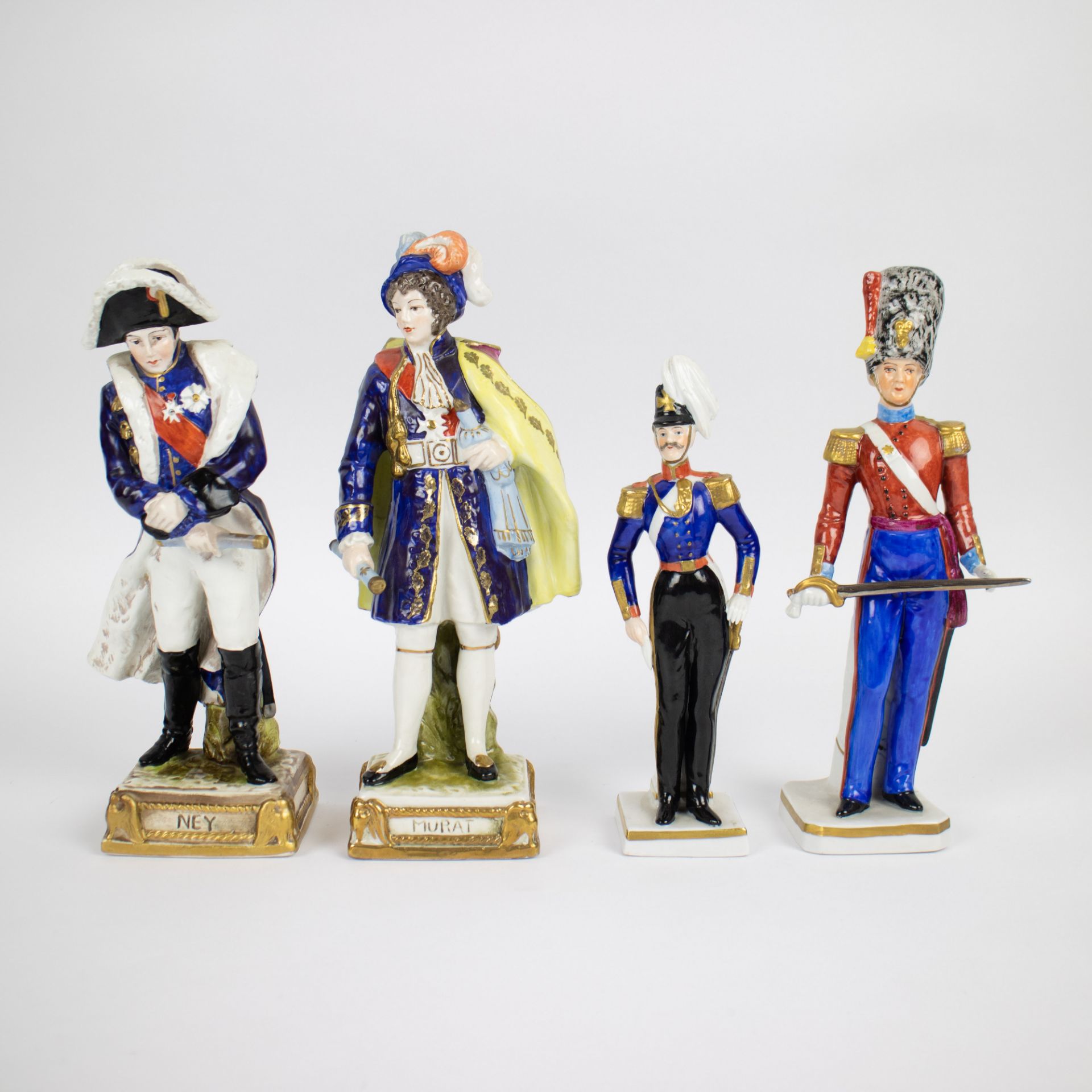 Lot of Napoleonand his officers, Meissen mark. - Image 5 of 7