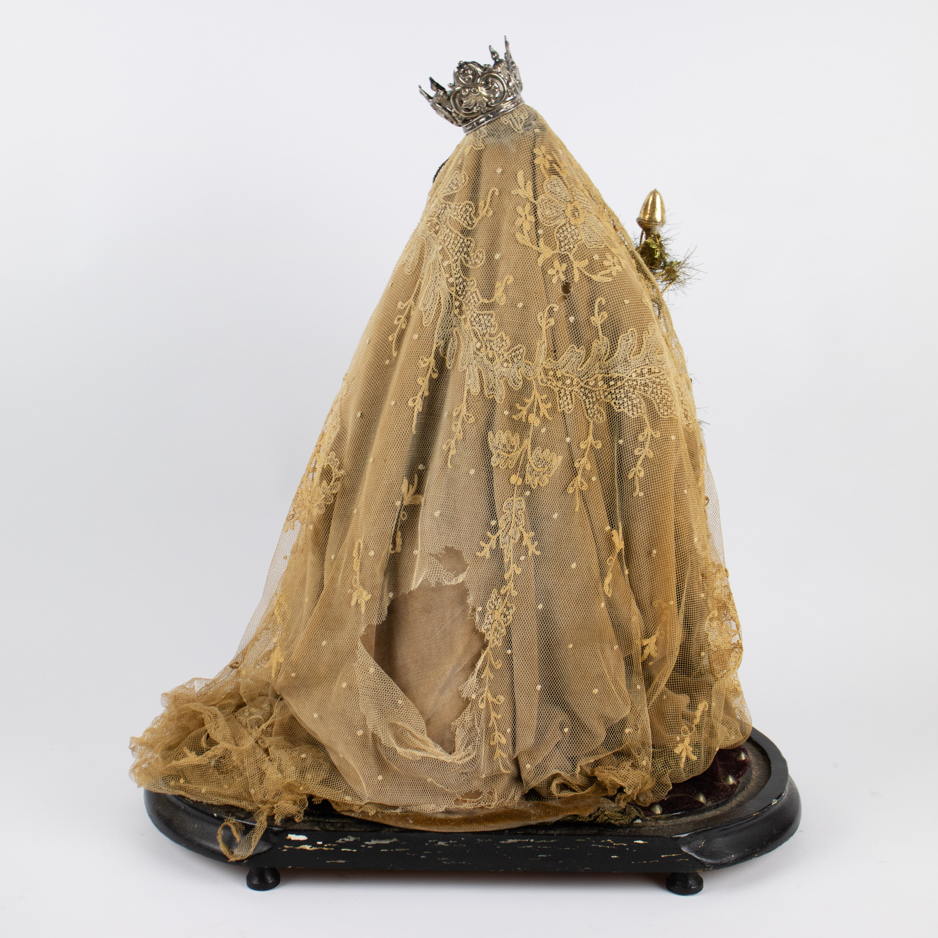 Madonna under glass bell jar, 19th century - Image 5 of 5