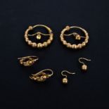 3 pairs of earrings