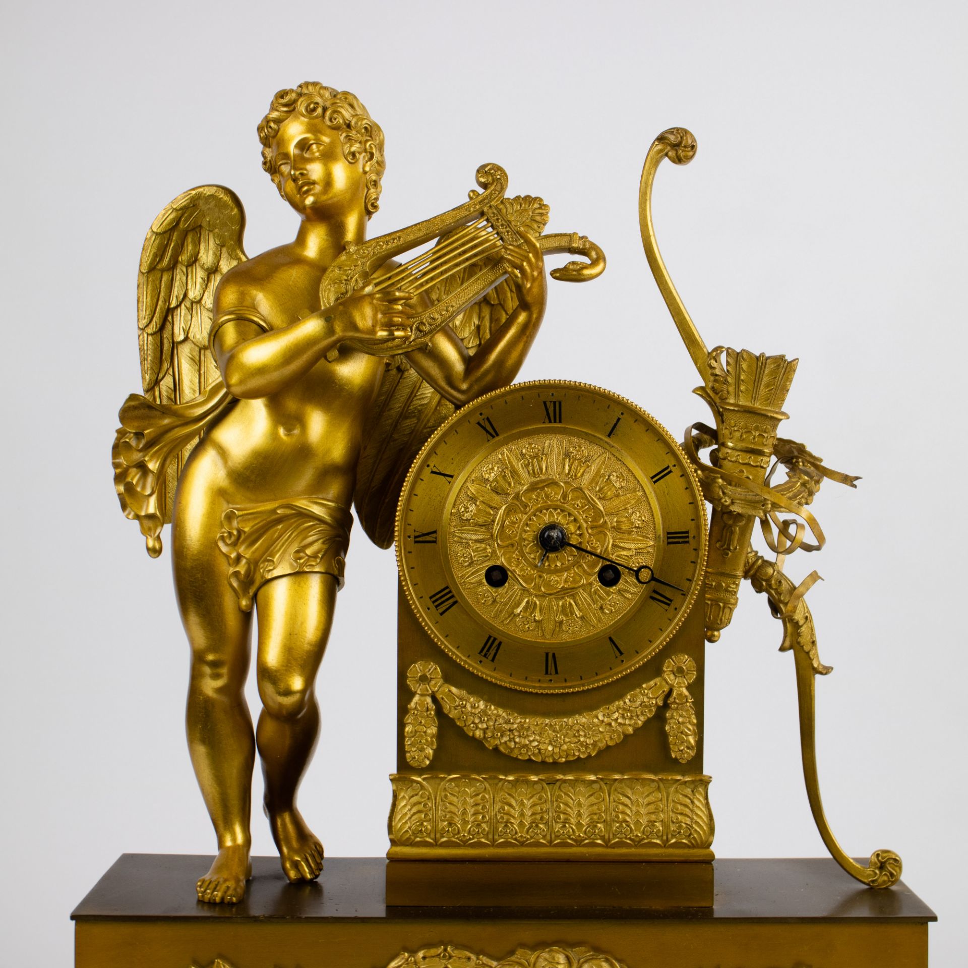 Gilded bronze Empire mantel clock - Bild 3 aus 7