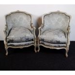 2 Louis XV style arm seats