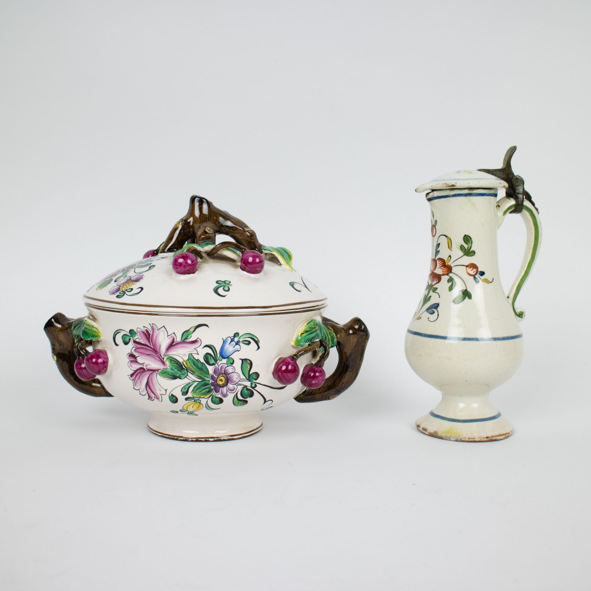 Faience Rouen, revolution plate, jug 18th - 19th century - Image 8 of 12