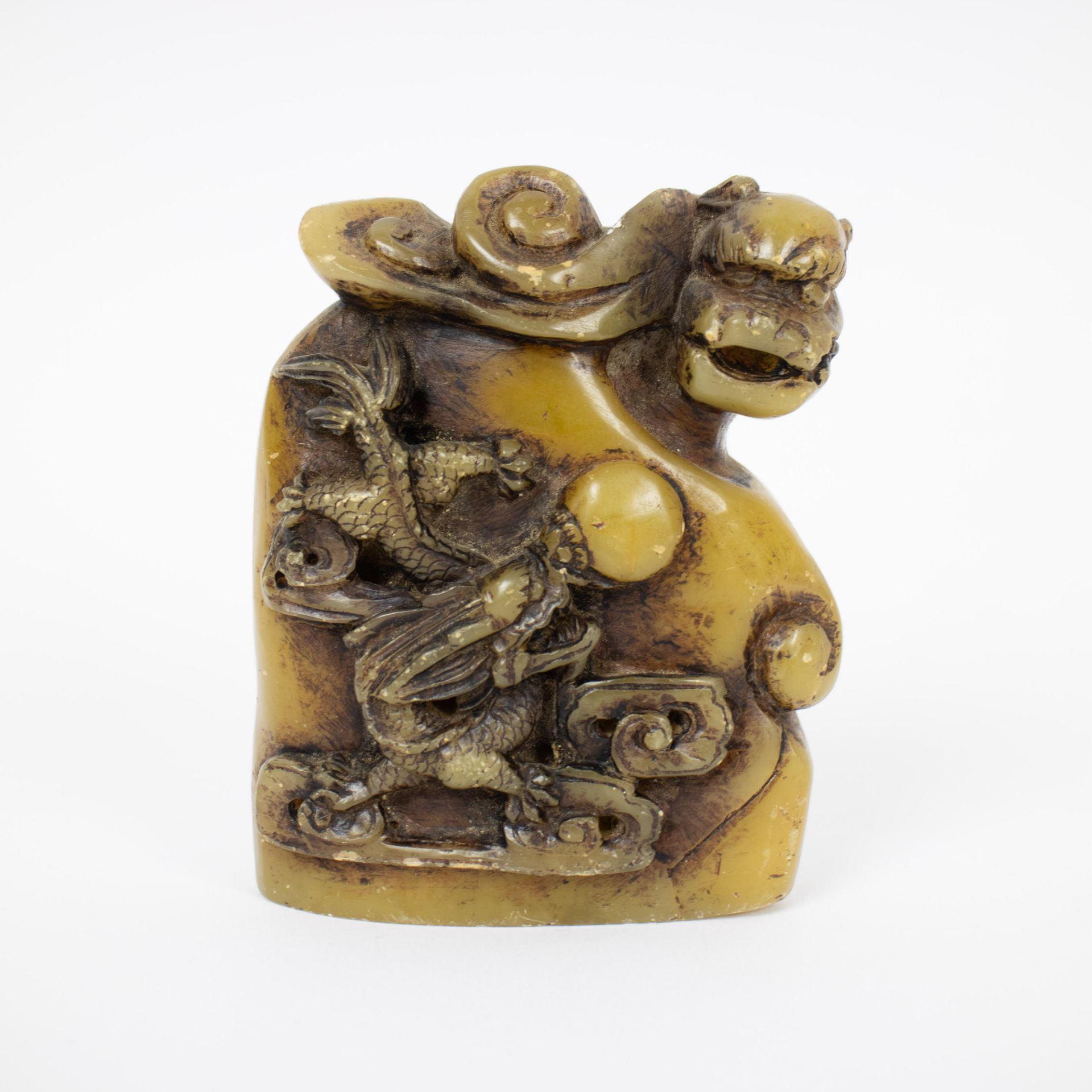 3 pieces of fine Chinese carving in soapstone - Image 6 of 7