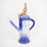 Erotic Art Coffee Pot In Glazed Earthenware