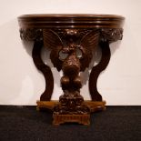 Oak console with eagle, French.