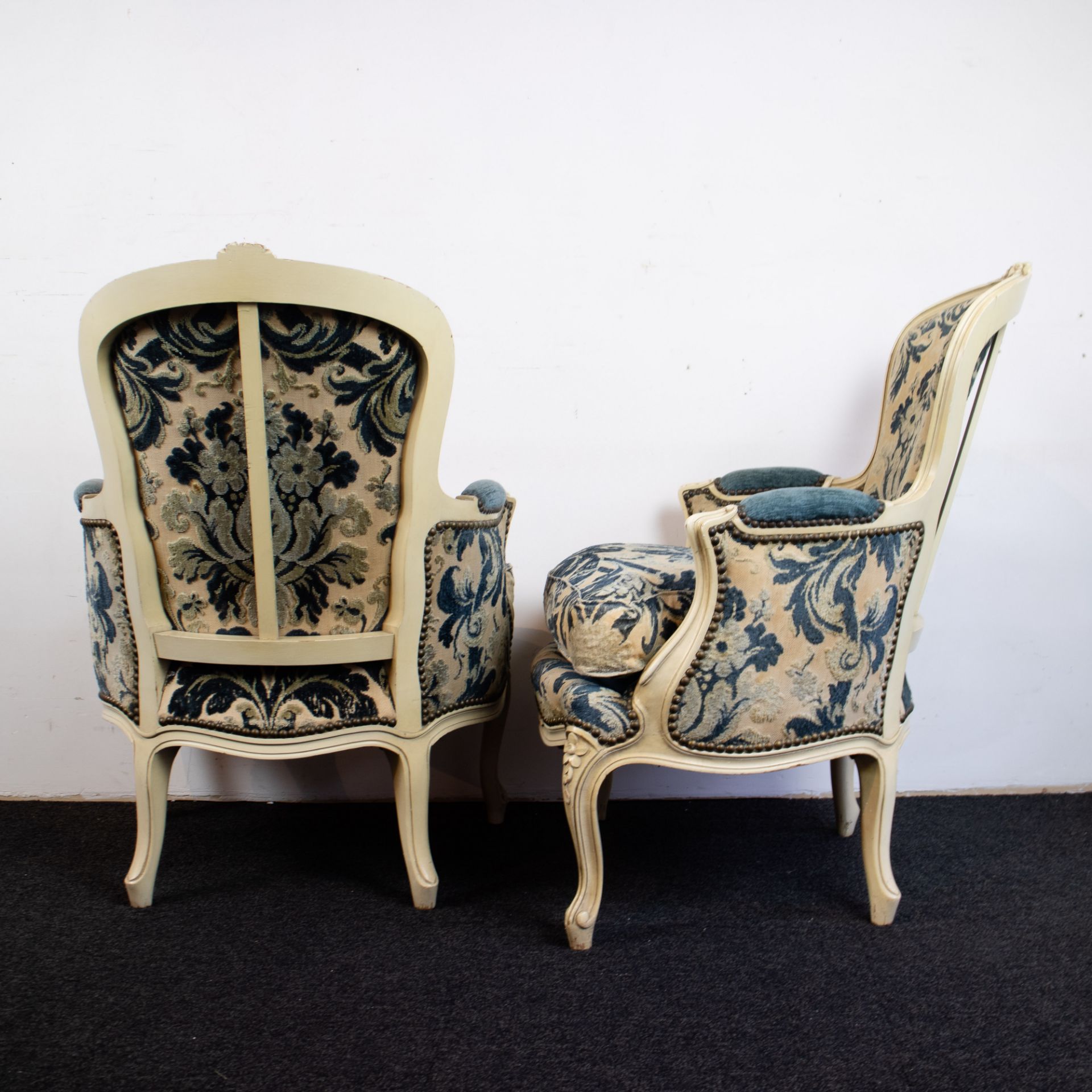 2 Louis XV style arm seats - Image 3 of 3