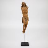 Christ in boxwood on a metal pedestal, 17th century
