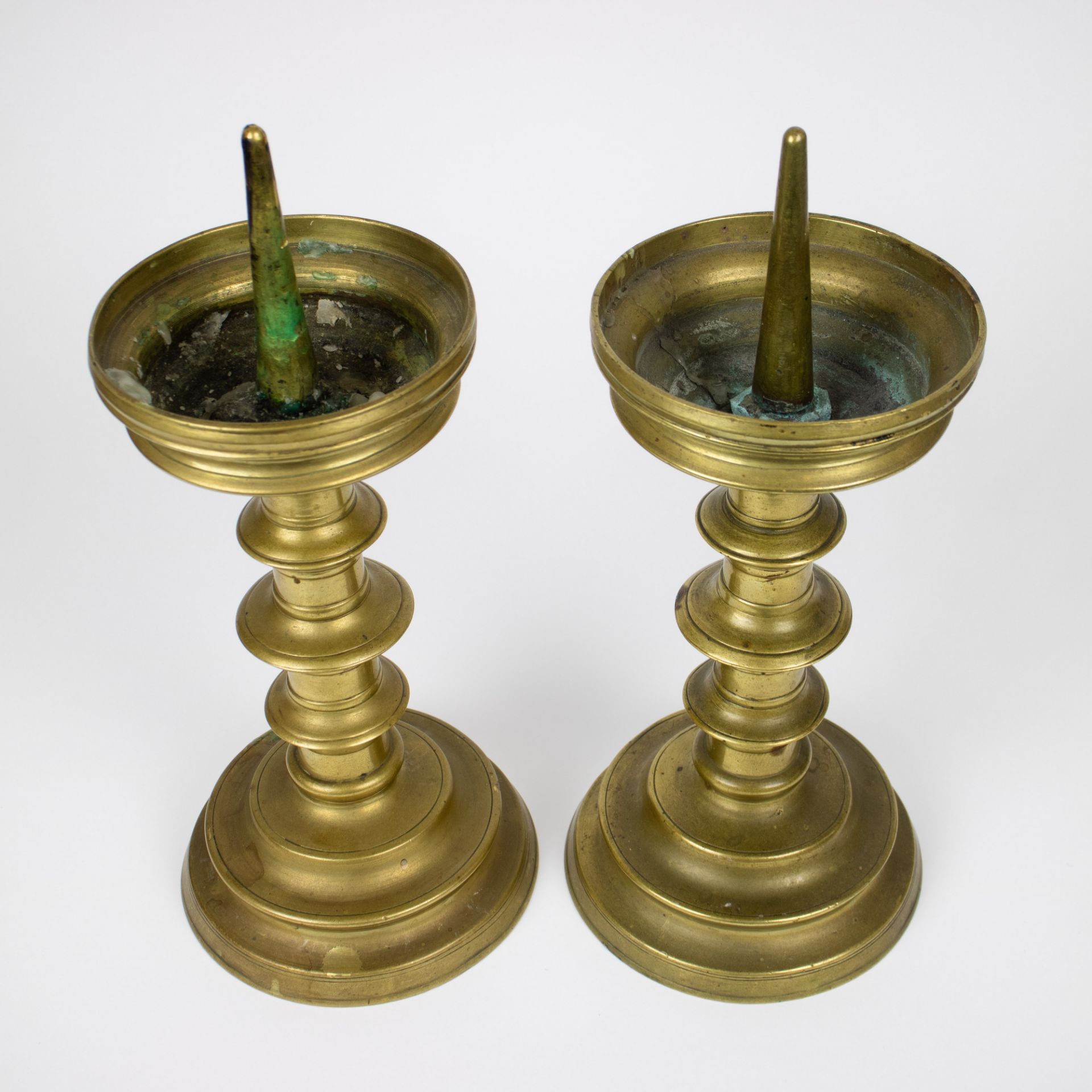 A pair of 19th century candlesticks - Image 2 of 6