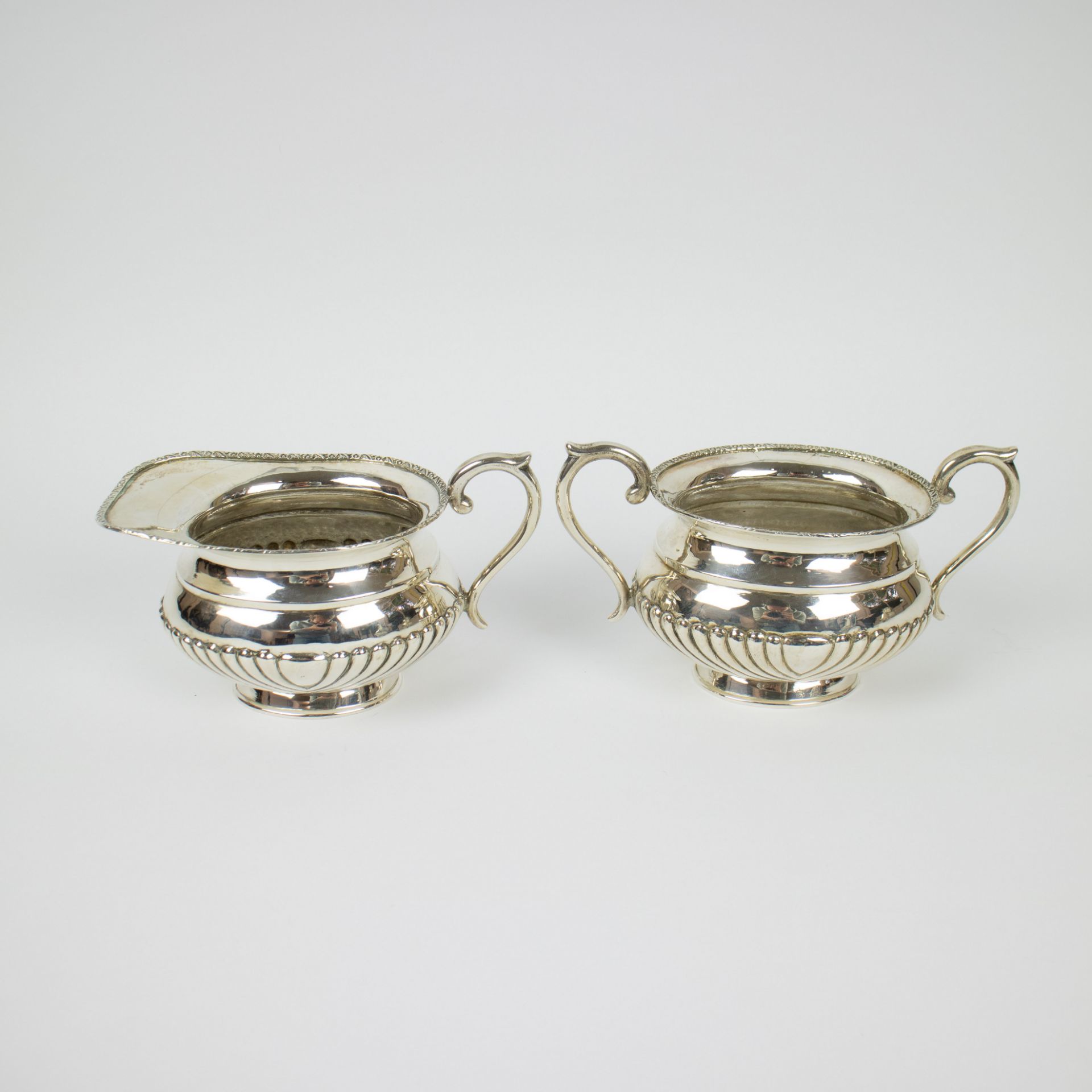 Silver coffee and tea set - Image 6 of 10