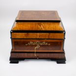 A mahogany veneered liquor cabinet