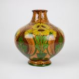 Majolica Art Nouveau vase Brussels