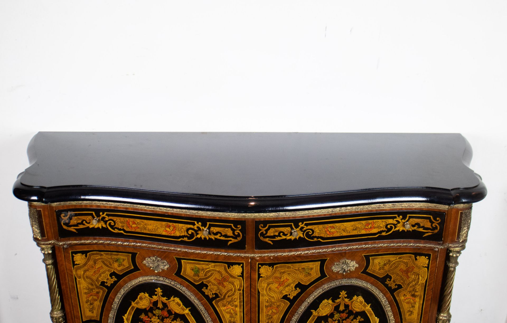 Cabinet with bronze mounts and a wooden top - Image 3 of 4