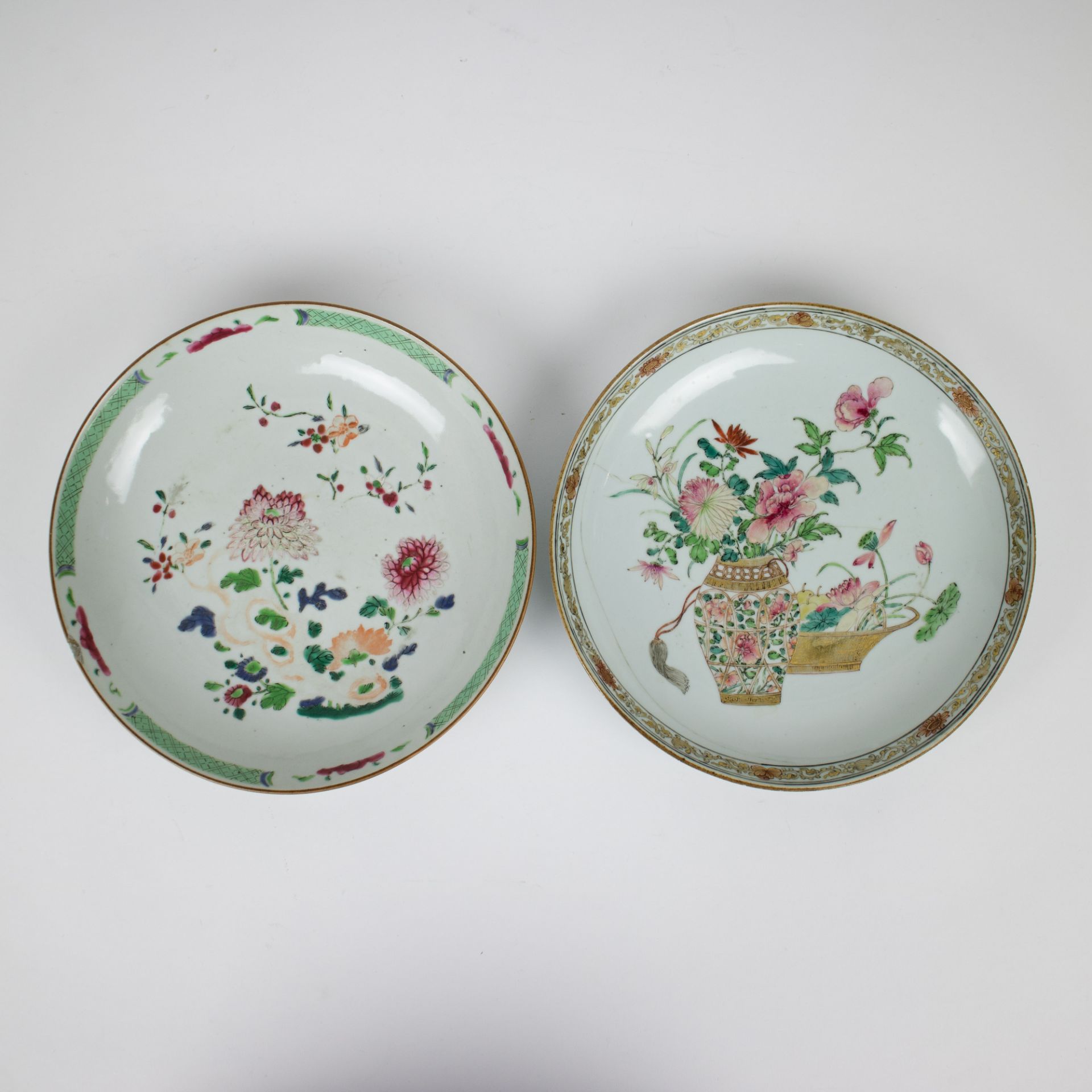 2 Chinese plates, Qianlong