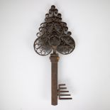 Large wrought iron key in Gothic style