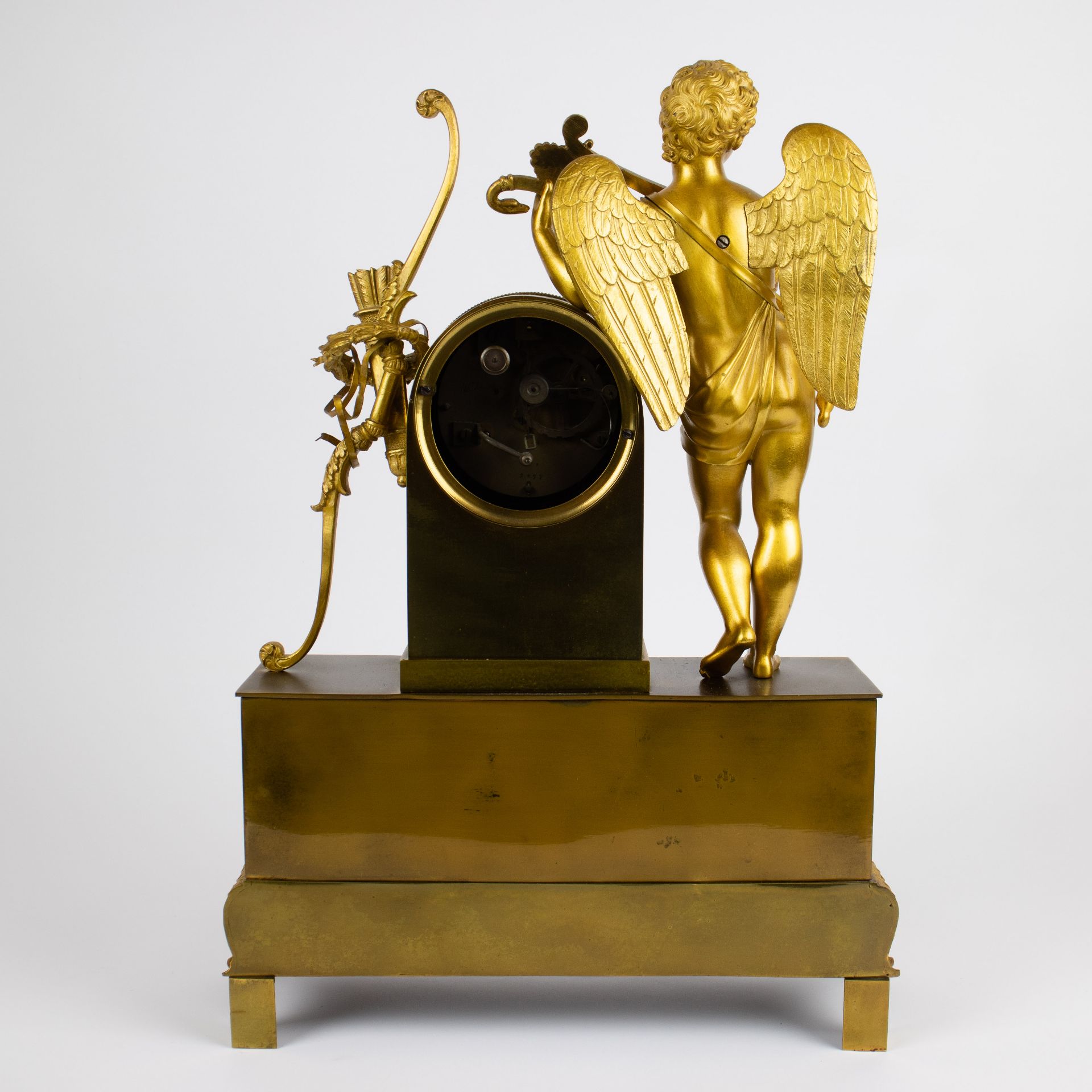 Gilded bronze Empire mantel clock - Bild 7 aus 7