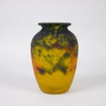 Small Tulip Vase in glass paste Muller Frères Luneville