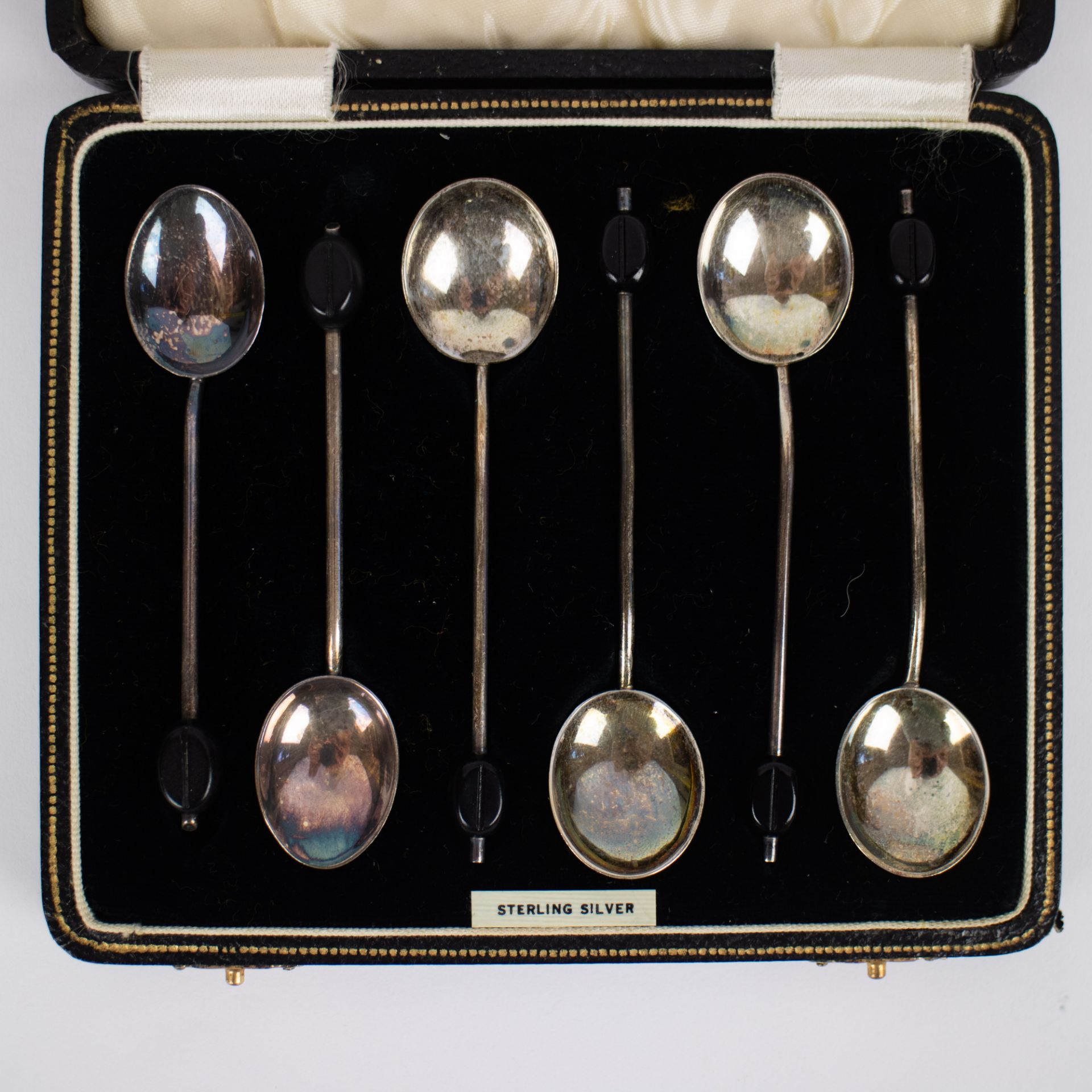 6 Serling silver spoons and 2 silver pocket watches - Image 2 of 4