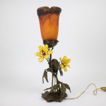 A bronze with a Muller glass shade