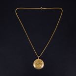 Necklace with gold coin