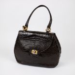 Delvaux handbag black croco