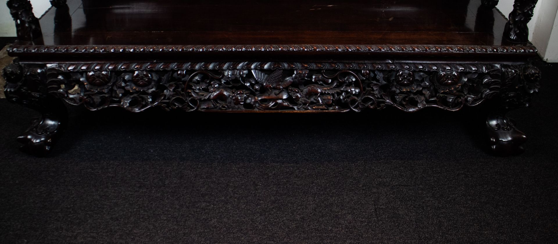 Chinese sofa decorated with rich carving - Image 3 of 7