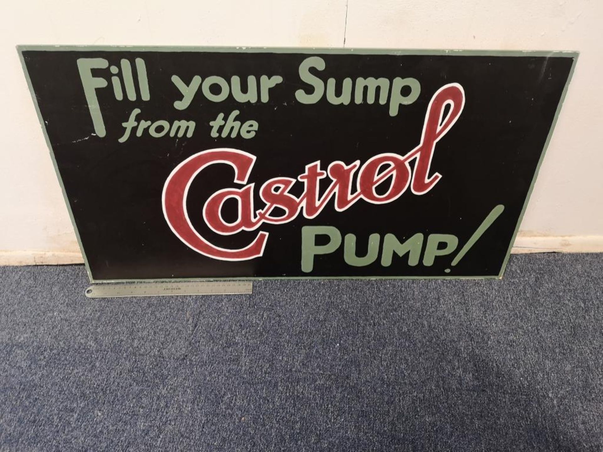 Castrol Wooden Sign