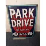 Park Drive Enamel Sign