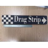 Wooden Drap Strip Sign