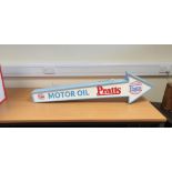 Pratts Motor Oil Double Sided Sign