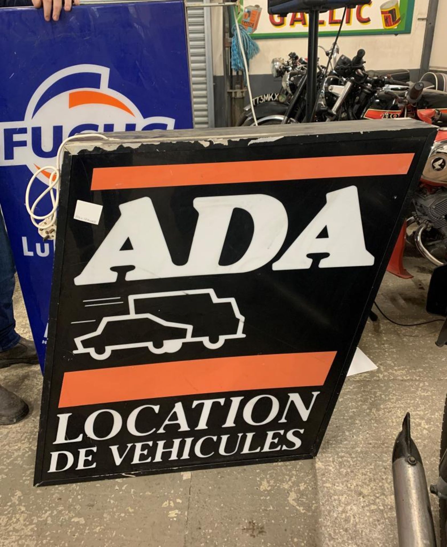ADA Vehicle Hire Illuminated Sign