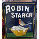 Small Robin Starch Enamel Sign