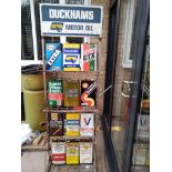 6ft Duckhams Oil Rack with Oil Tins