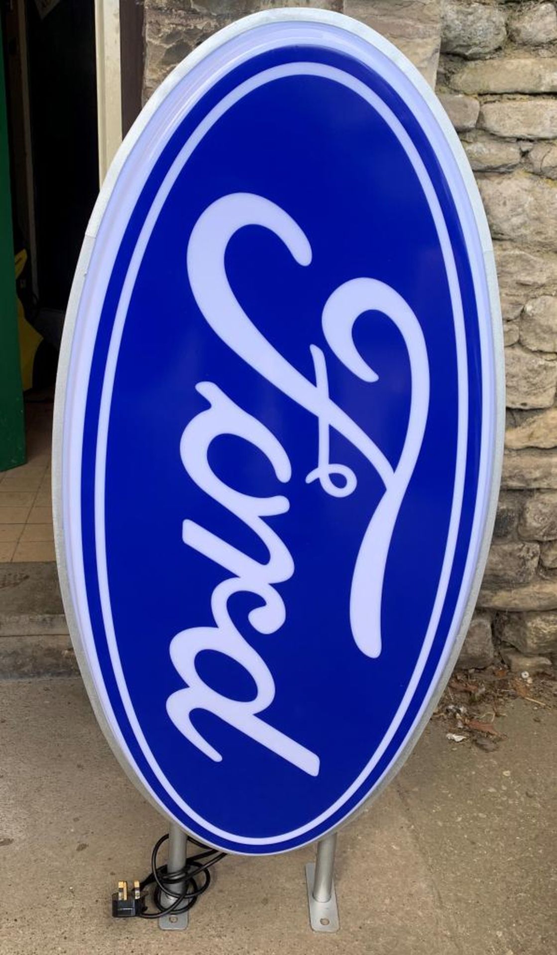 Ford Oval Illuminated Double Sided Sign