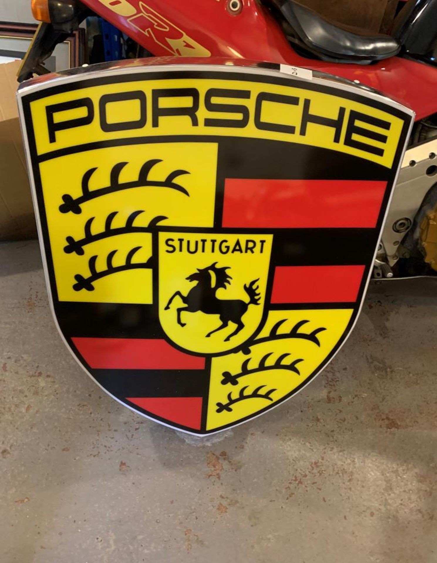 Large Porsche Illuminated Sign