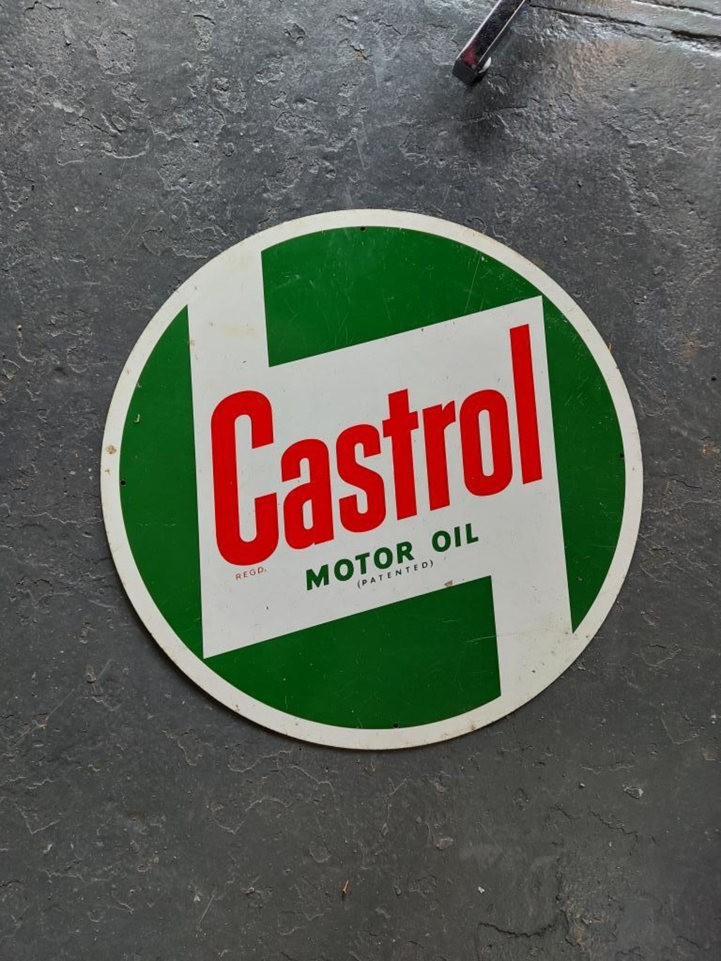 Circular Castrol Motor Oil Tin Sign