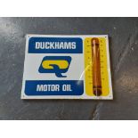 Duckhams Q Motor Oil Vintage Enamel Thermometer