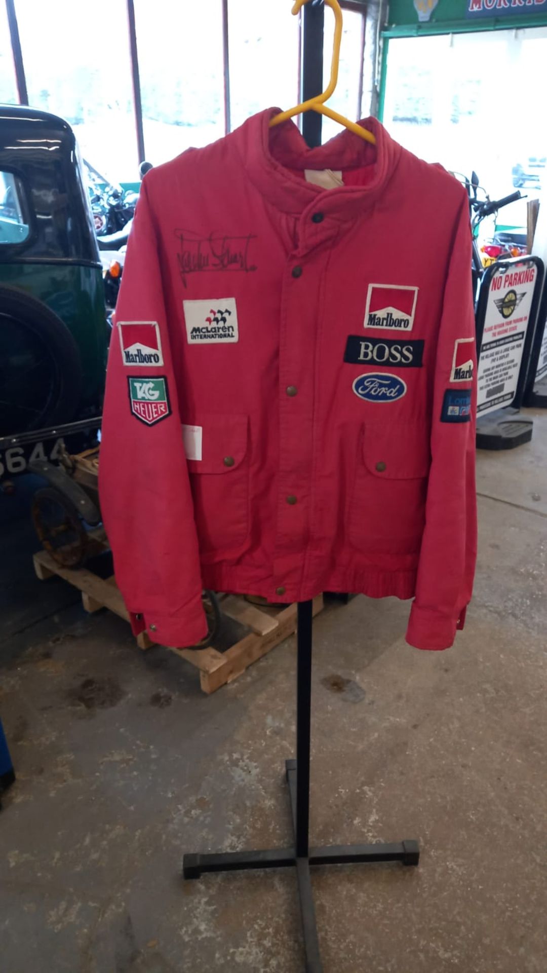 MARLBORO RACING JACKET SIGNED BY JACKIE STEWART