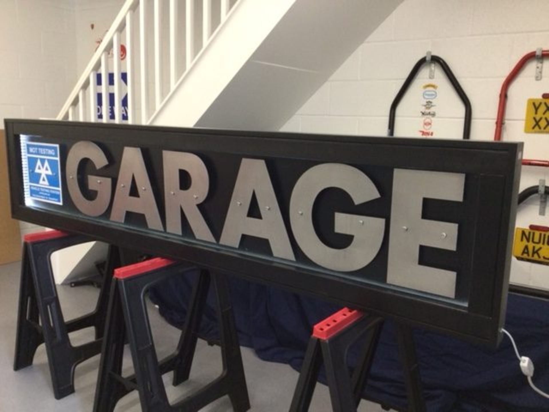 LARGE ILLUMINATED GARAGE SIGN