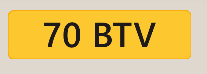 REGISTRATION - 70 BTV