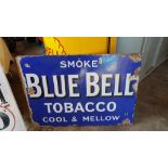 BLUE BELL TOBACCO DOUBLE SIDED SIGN