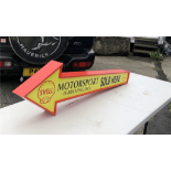 SHELL MOTORSPORT SOLD HERE DOUBLE SIDED SIGN