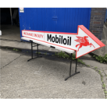 MOBILOIL MECHANIC ON DUTY DOUBLE SIDED SIGN