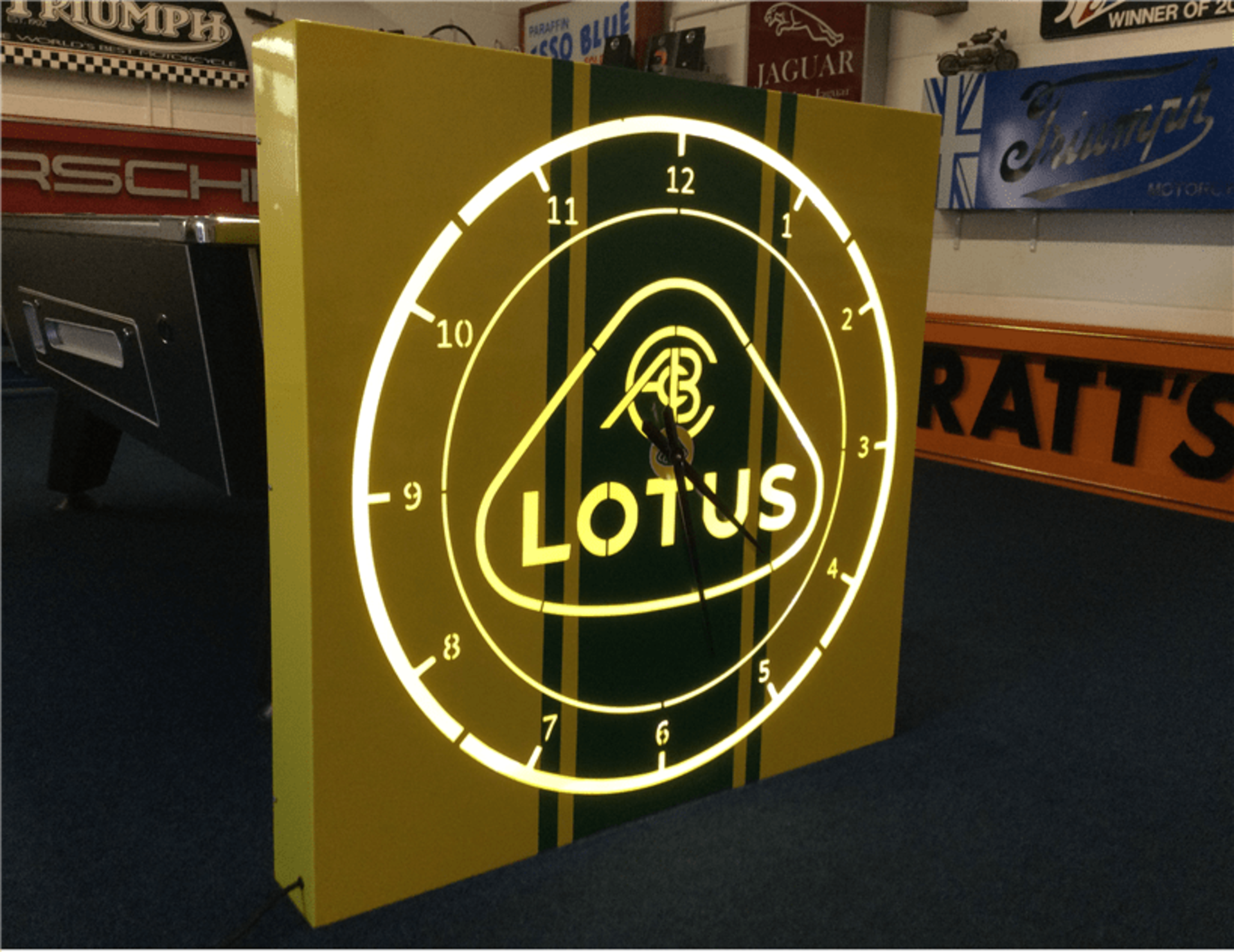 LARGE LOTUS SIGN WITH CLOCK