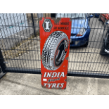 INDIA SUPER TYRES ENAMEL SIGN