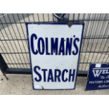 COLMANS STARCH ENAMEL SIGN