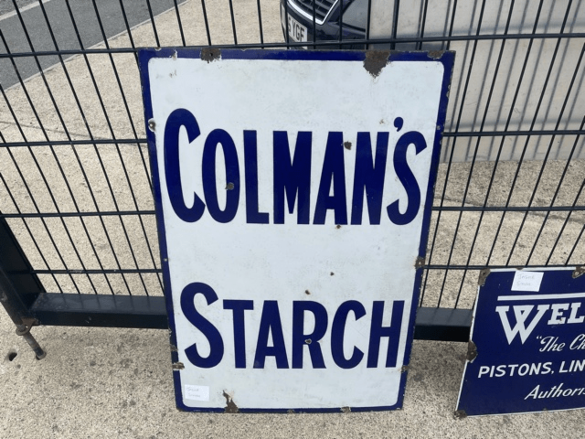 COLMANS STARCH ENAMEL SIGN