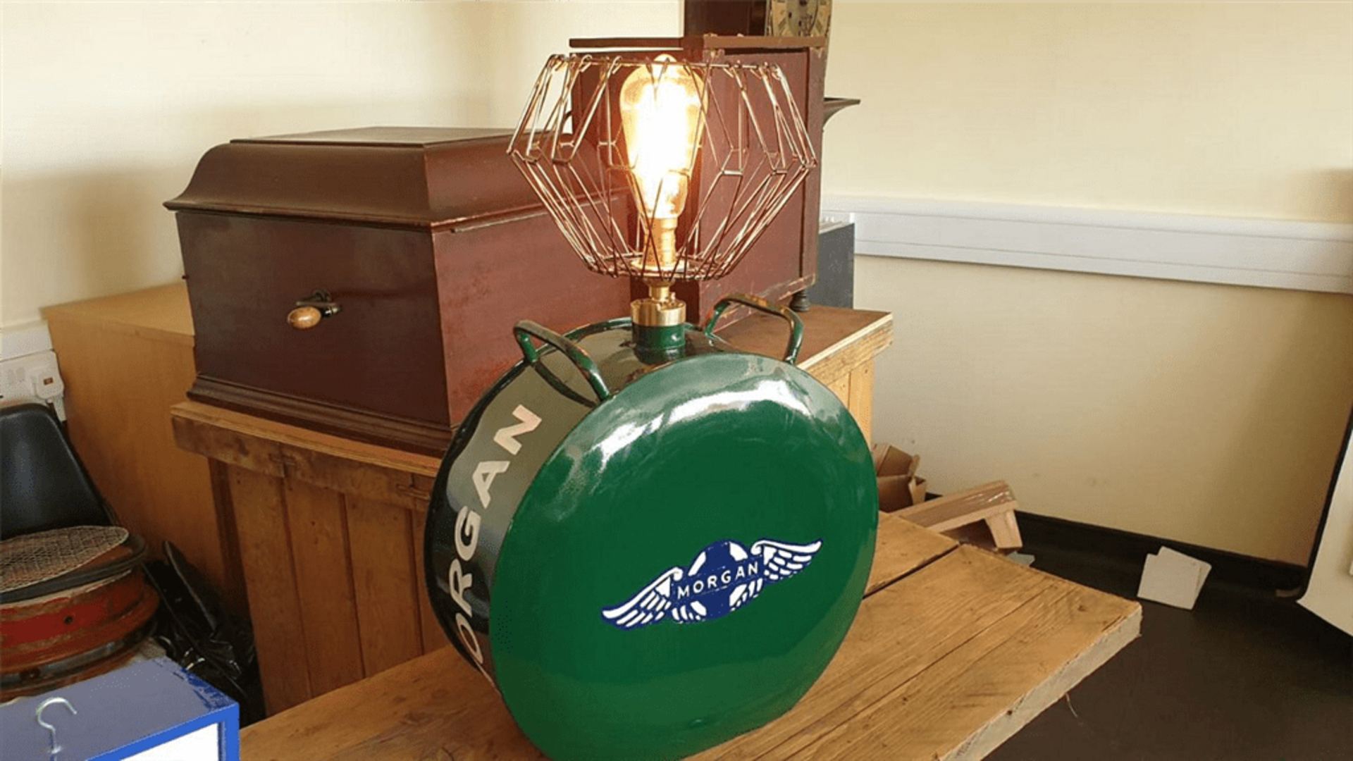 MORGAN PETROL CAN LAMP - PROCEEDS TO CHARITY