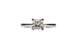 A GIA CERTIFICATED DIAMOND SOLITAIRE RING