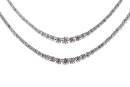 A DIAMOND TWO ROW NECKLACE